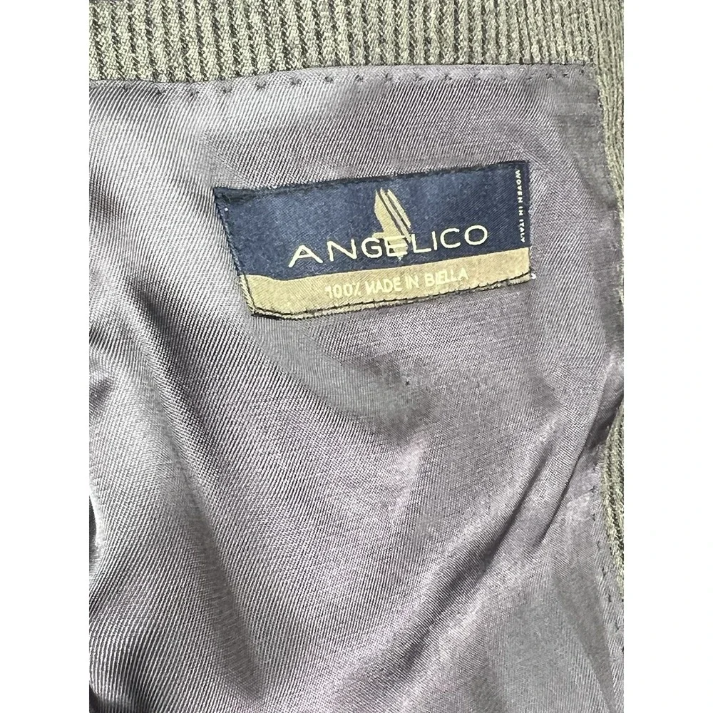 Giorgio Valentini 100% Wool Blazer Made In Italy Size 40R Light Gray‎